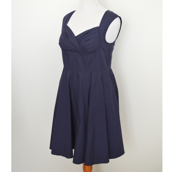 eShakti Fit and Flare Pinup Style Dress XL 16 - Picture 2 of 8